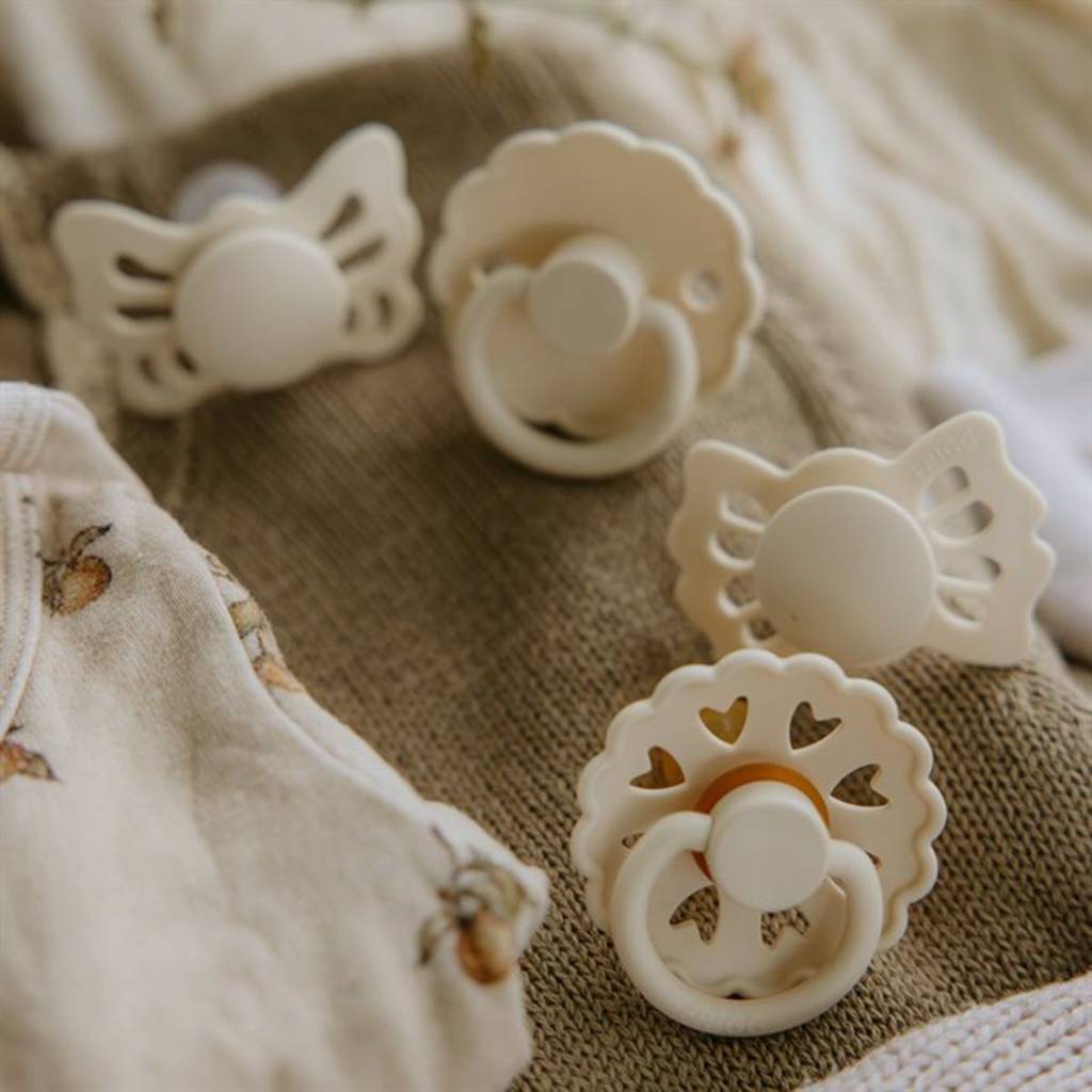 Baby's First Pacifier (4) - Floral Heart