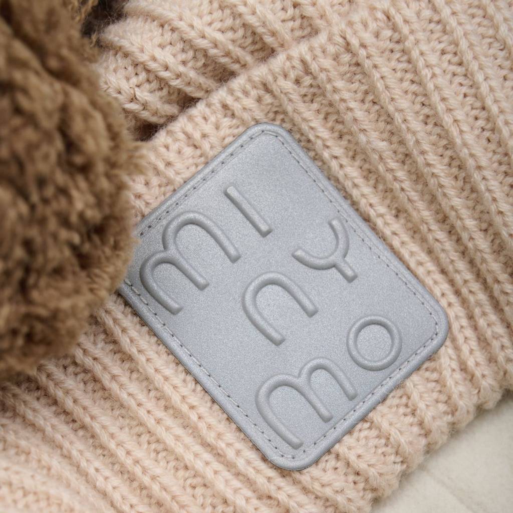 Hat Melange Pom Pom