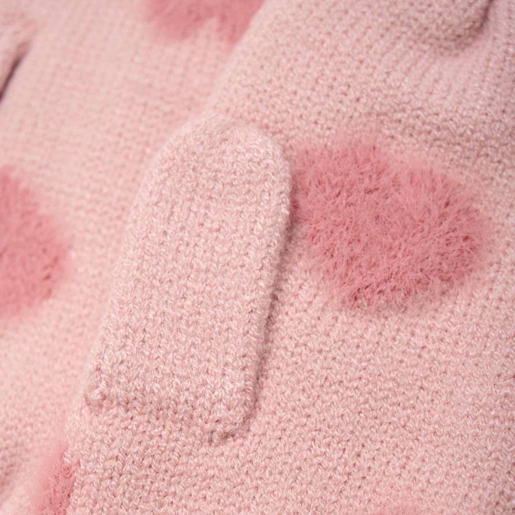 Knitted Mittens Soft Teddy