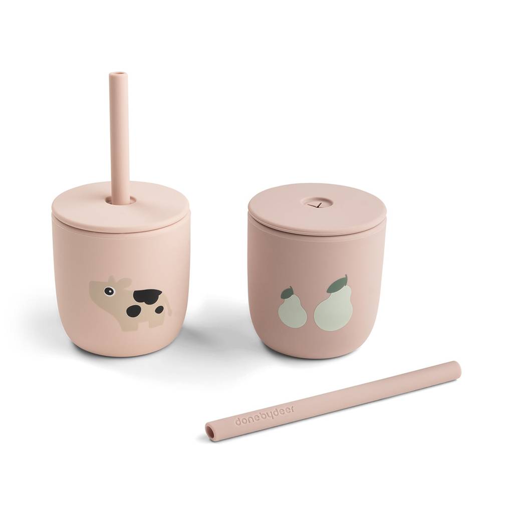 Silicone Straw Cup (2) - Tiny Farm