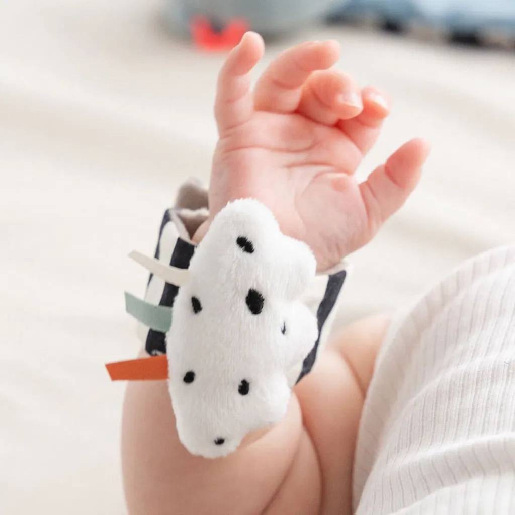 Wrist Rattle Set (2) - Happy Clouds