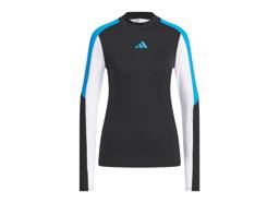 Beyond color block long sleeve mock neck top